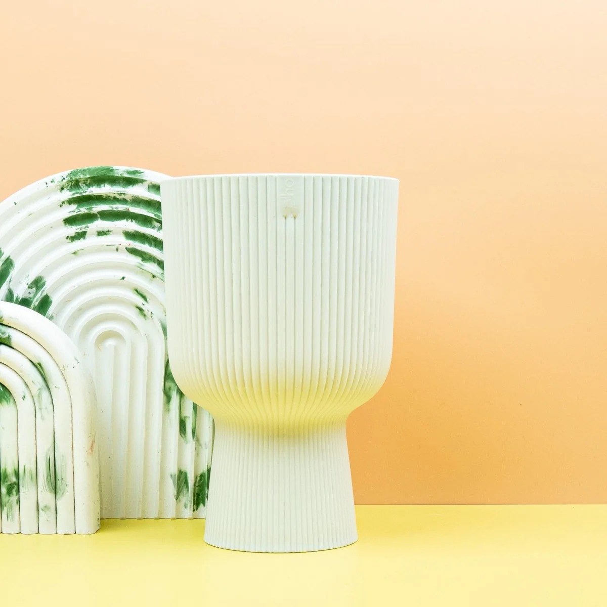 ÜBERTOPF ELHO VIBES FOLD RUND COUPE SEIDENWEISS - Image 2