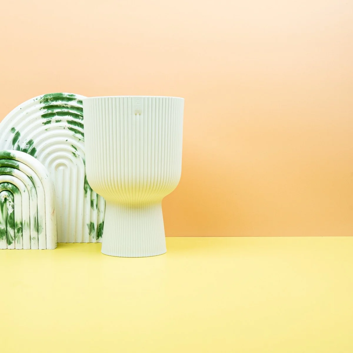 ÜBERTOPF ELHO VIBES FOLD RUND COUPE SEIDENWEISS - Image 4