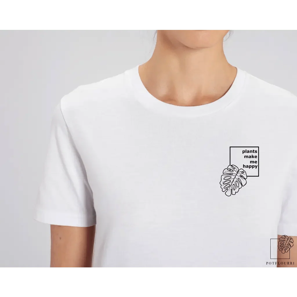 UNISEX MOTIV T-SHIRT HAPPY - WHITE - Image 3