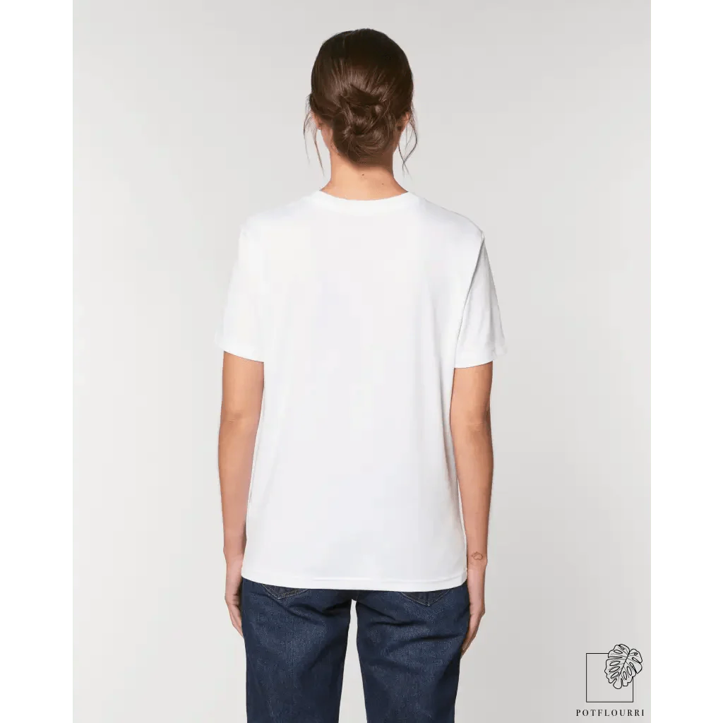 UNISEX MOTIV T-SHIRT HAPPY - WHITE - Image 4